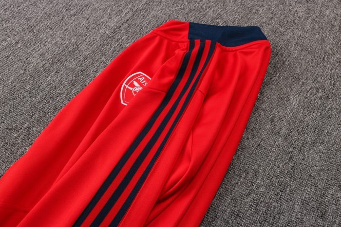 Arsenal 21-22 Red Long Zip Jacket (Royal Blue Zipper) - 图片 5