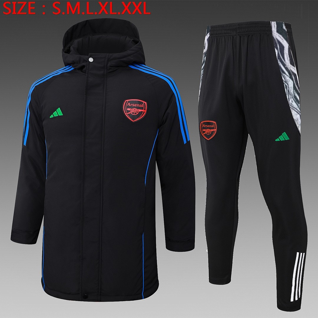 JER-3938_1 Arsenal 24/25 Black Cotton Jacket - 图片 1