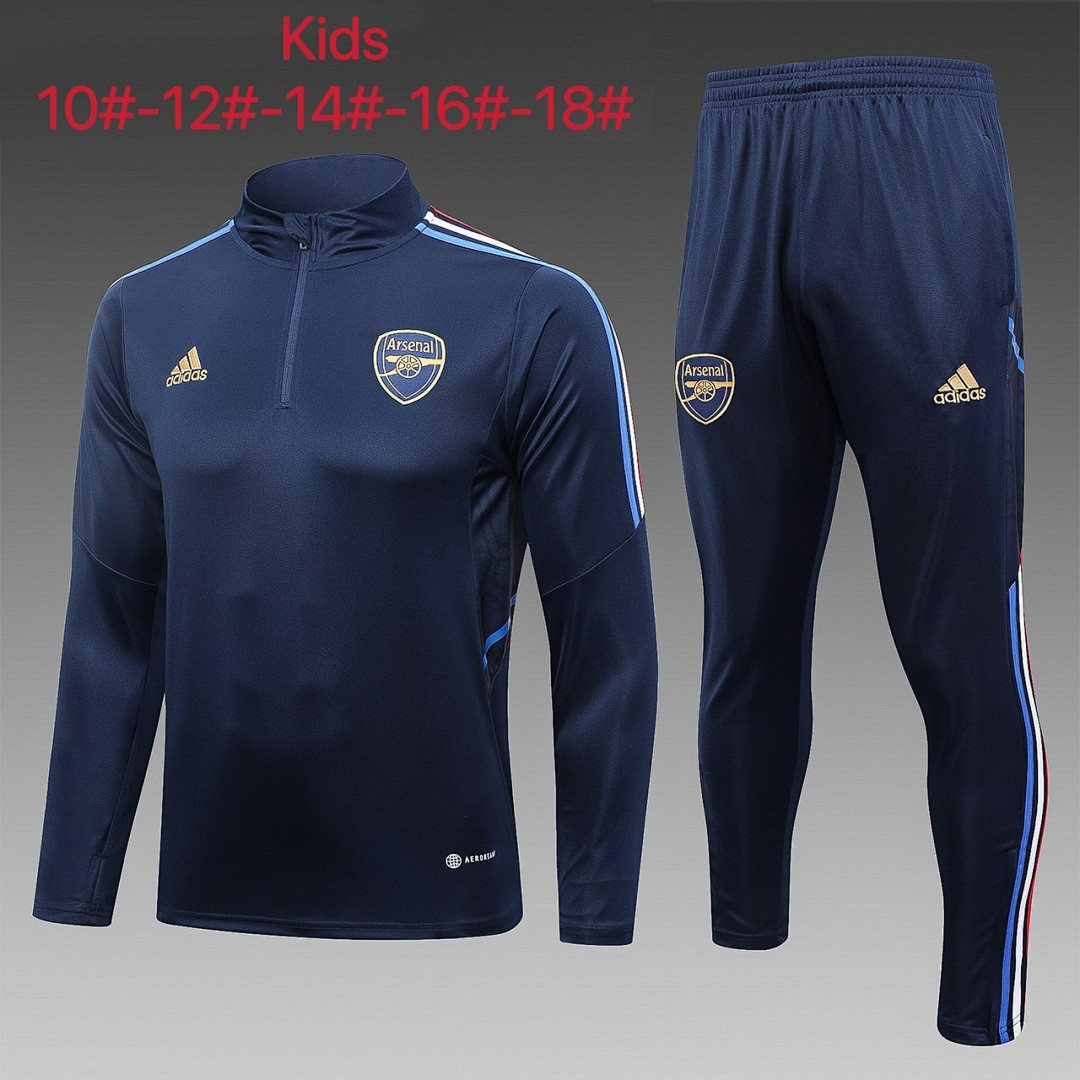 JER-3941_1 Arsenal 23-24 Half-Zip Kids Blue - 图片 1