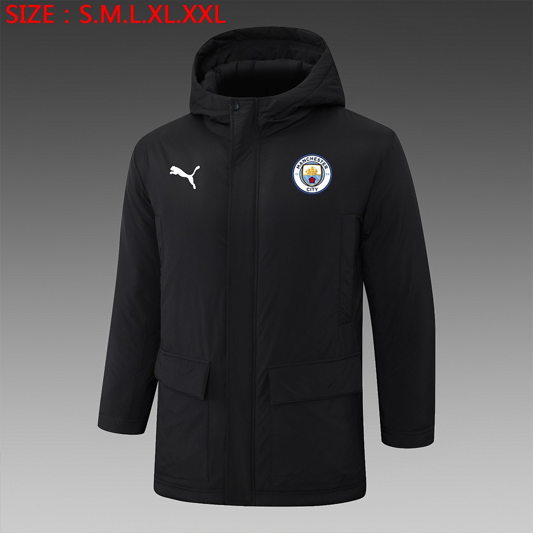 JER-3942_1 Manchester City 24/25 Black Puma Cotton Jacket - 图片 1