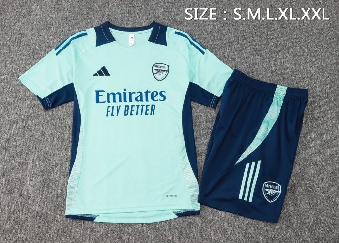 Arsenal 24/25 Light Green Short Sleeve Training Shirt - 图片 2