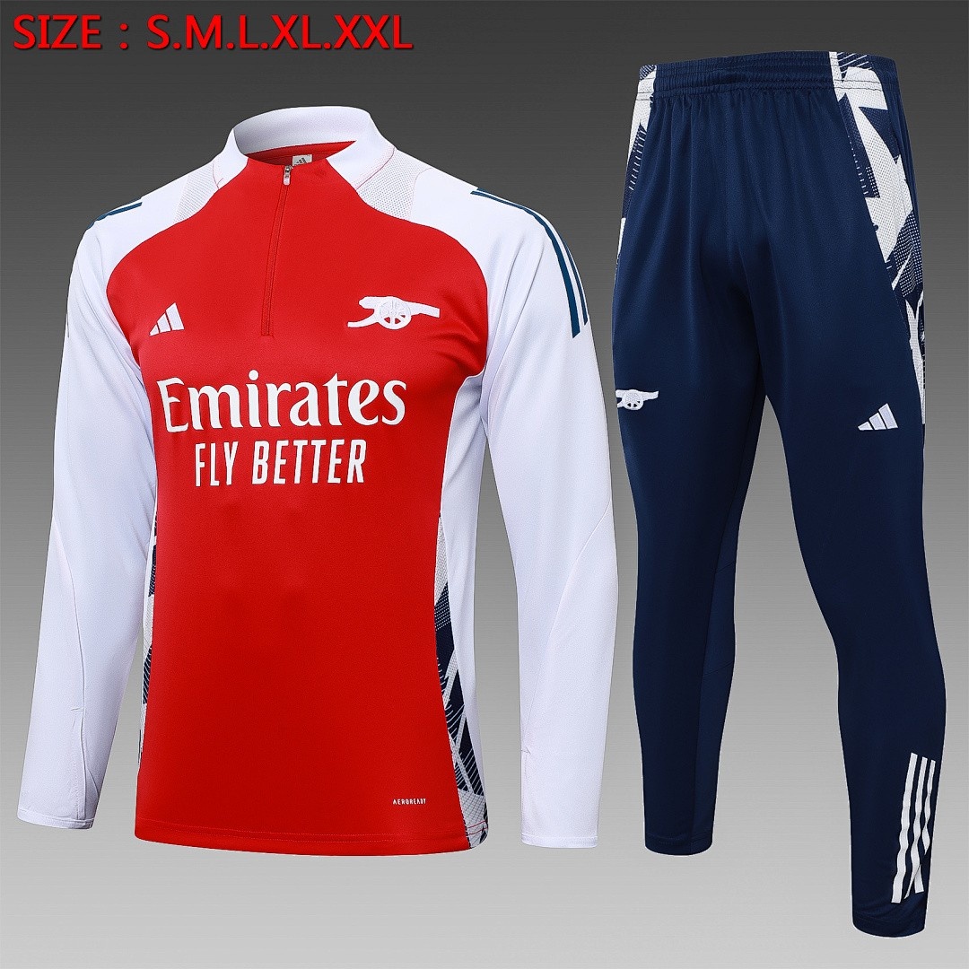 JER-3959_1 Arsenal 24-25 Red Half-Zip Jacket - 图片 1