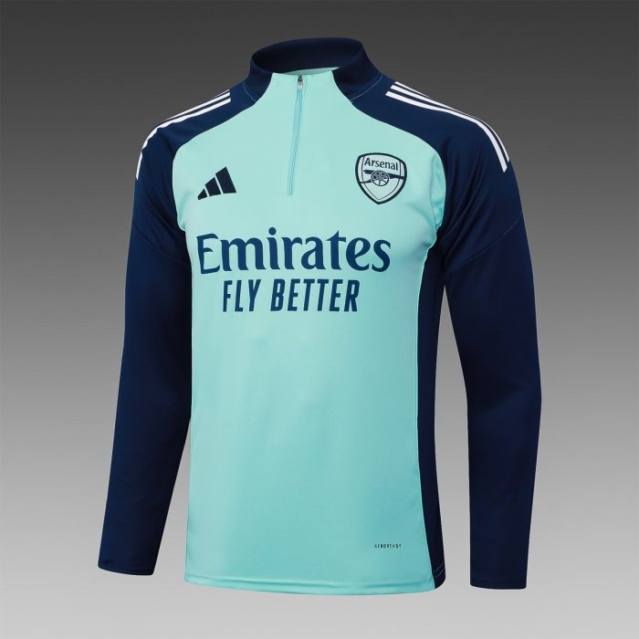 Arsenal Light Green Half-Zip Jacket - 图片 4