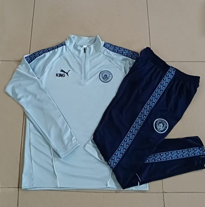 Manchester City Light Blue Kids Half-Zip Jacket - 图片 4