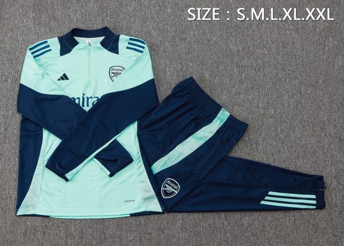 Arsenal 24/25 Half Zip Jacket Light Green - 图片 2