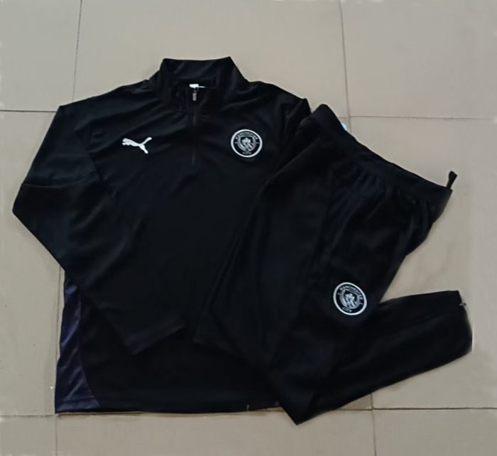 Manchester City Black Kids' Half-Zip Jacket - 图片 3
