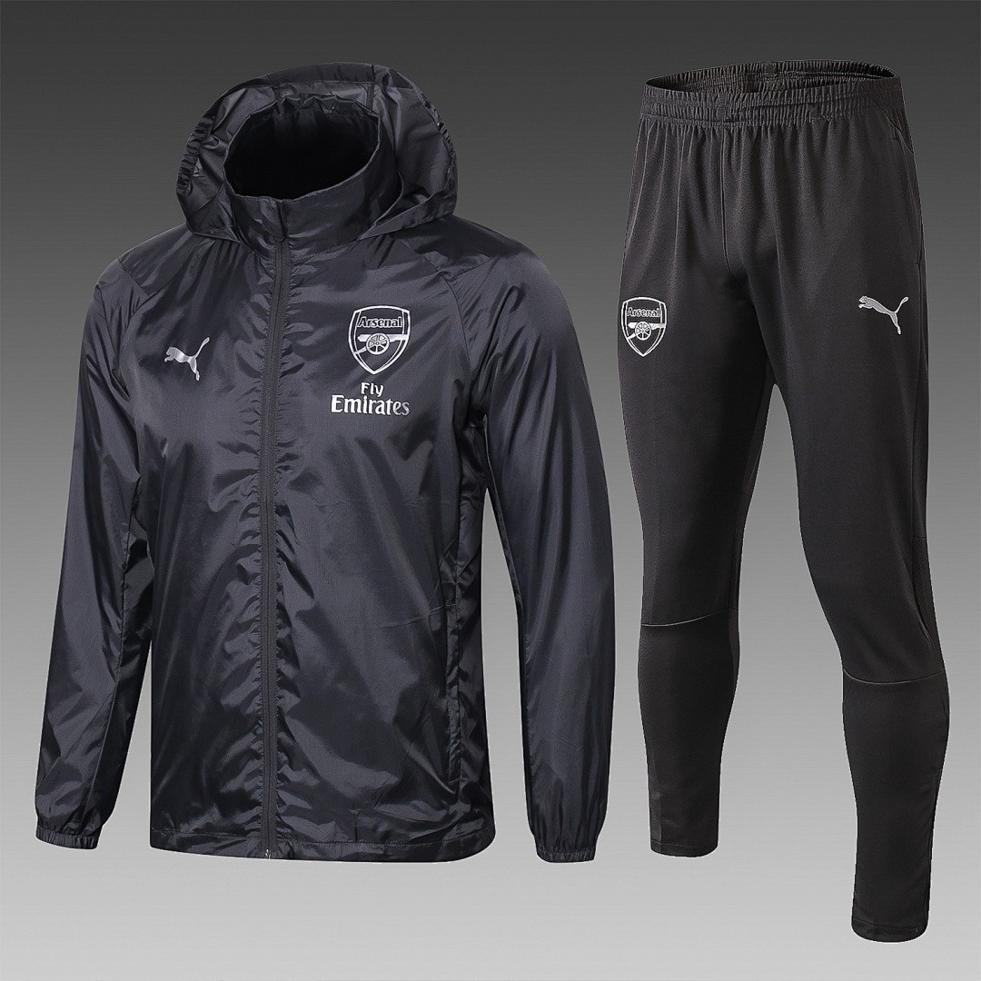 JER-3973_1 Arsenal 18-19 Grey Windbreaker - 图片 1