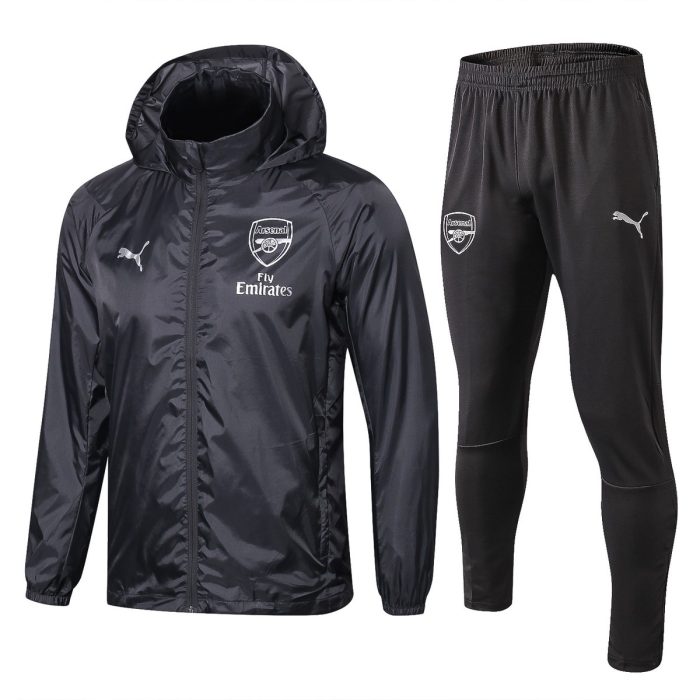 Arsenal 18-19 Grey Windbreaker - 图片 3