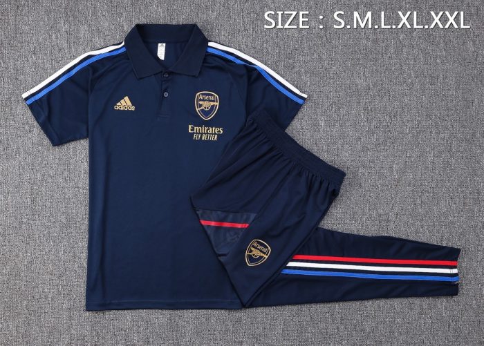 Arsenal 23-24 Polo Shirt Navy Blue - 图片 2