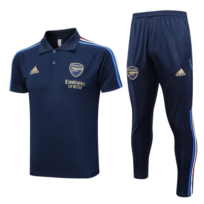 Arsenal 23-24 Polo Shirt Navy Blue - 图片 8