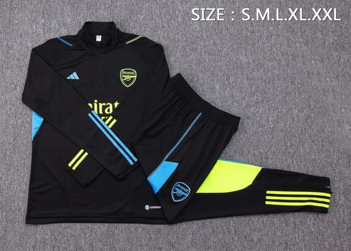 Arsenal 23-24 Half-Zip Jacket Black - 图片 2