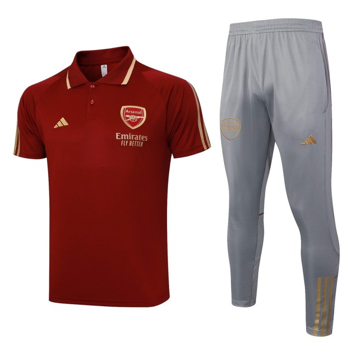 Arsenal 23/24 Polo Shirt Maroon - 图片 8