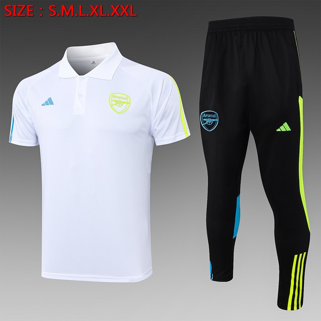 JER-3988_1 Arsenal 23-24 White Polo - 图片 1