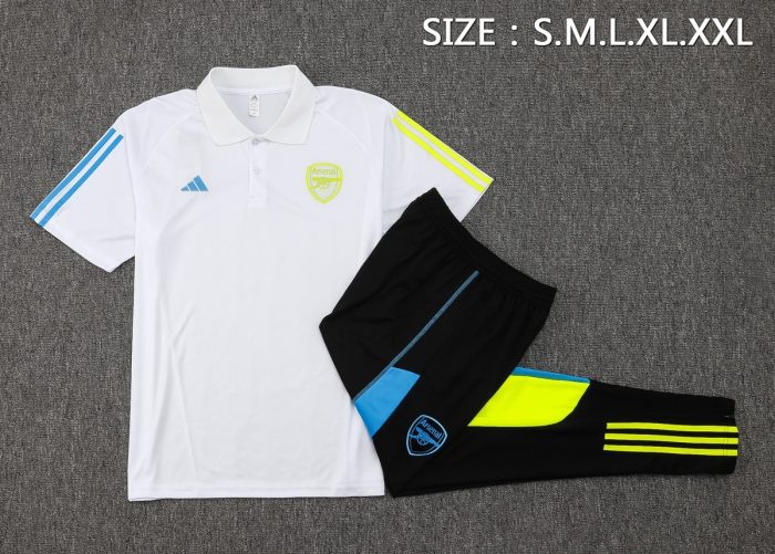 Arsenal 23-24 White Polo - 图片 2