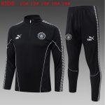 Manchester City Kids Black Half-Zip Jacket