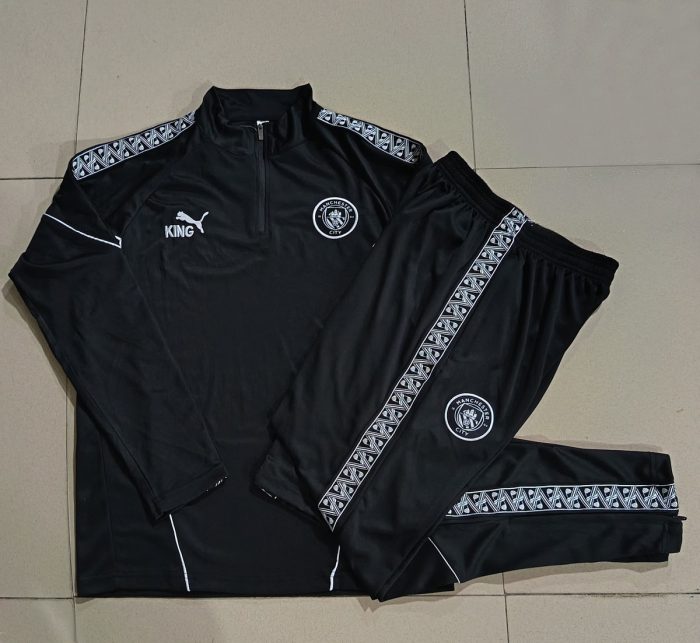Manchester City Kids Black Half-Zip Jacket - 图片 4