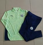 Manchester City Kids Light Green Spray Print Half-Zip Jacket - 图片 4