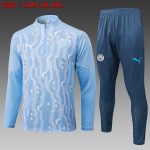 Manchester City 24/25 Half-Zip Light Blue Spray Print
