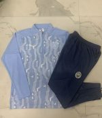 Manchester City 24/25 Half-Zip Light Blue Spray Print - 图片 9