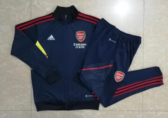 Arsenal 22/23 Long Zipper Jacket Navy Blue - 图片 9