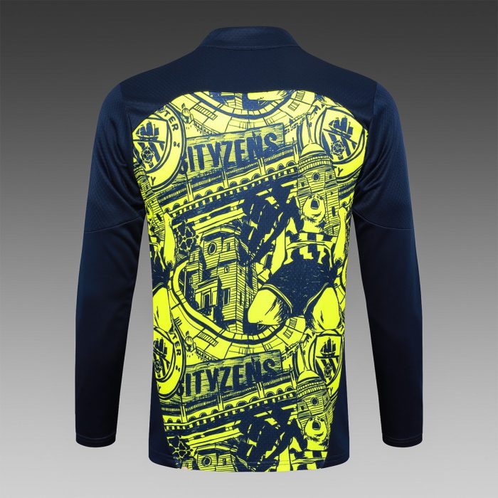 Manchester City 24/25 Half-Zip Jacket Fluorescent Green Player Version - 图片 8