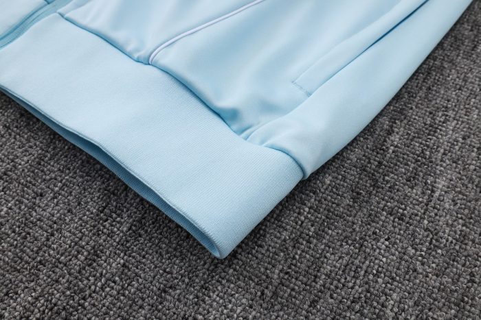 Manchester City Light Blue Long Zipper Jacket - 图片 5