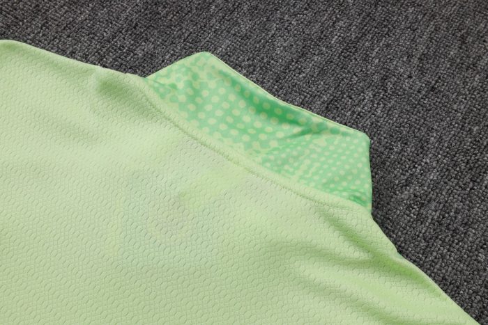 Manchester City Light Green Spray Print Half-Zip Jacket - 图片 5