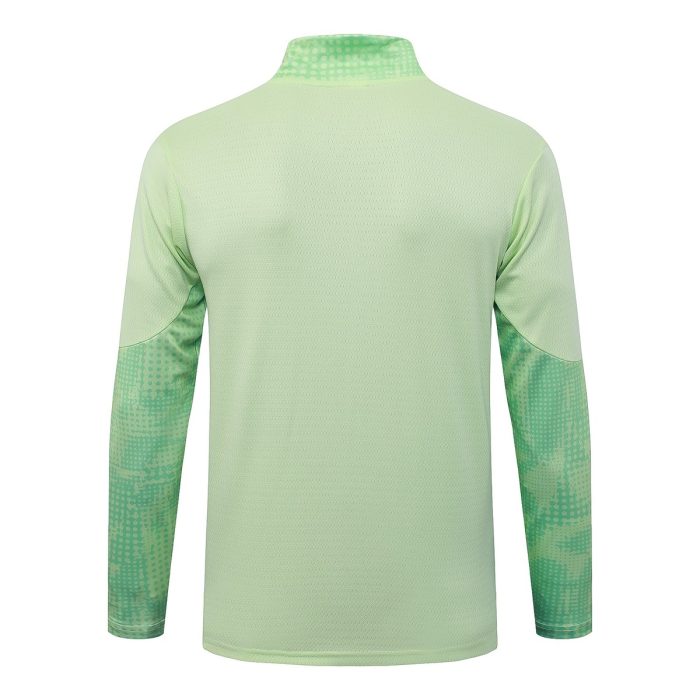Manchester City Light Green Spray Print Half-Zip Jacket - 图片 7