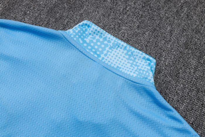 Manchester City Light Blue Splatter Half-Zip Jacket - 图片 3