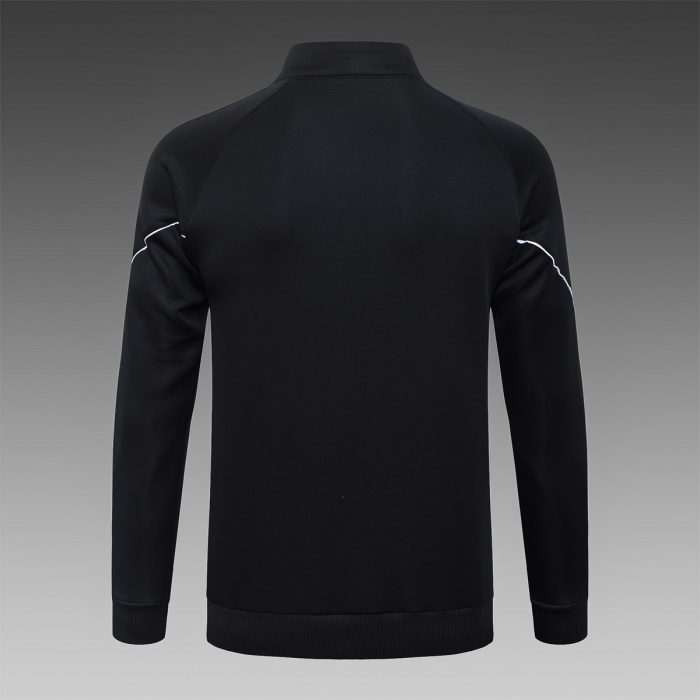 Manchester City Black Long Zipper Jacket (Tape Version) - 图片 8