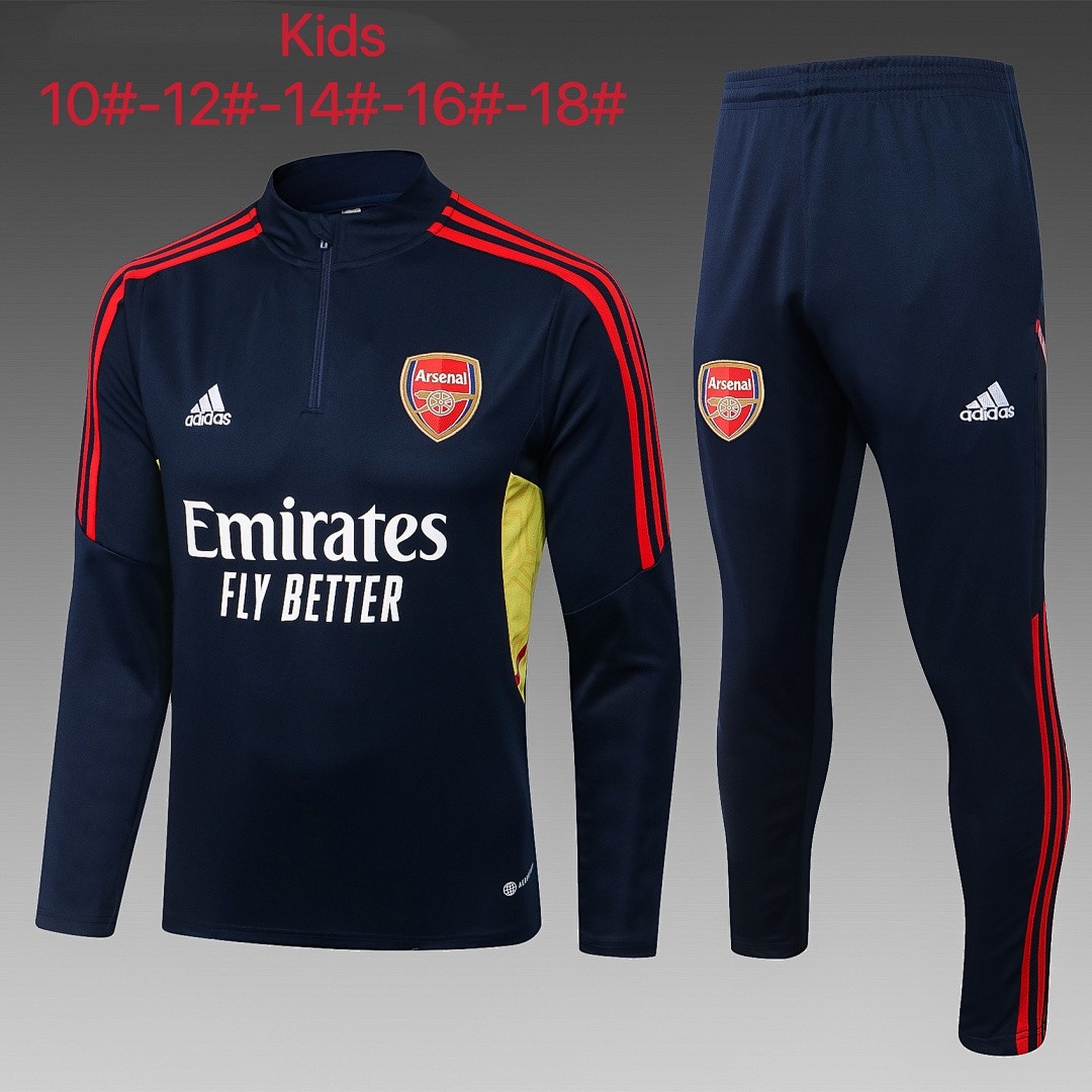 JER-4027_1 Arsenal 22/23 Half-Zip Jacket Kids Blue - 图片 1