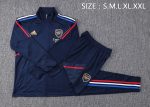 Arsenal 23-24 Long Zip Jacket Navy Blue - 图片 2