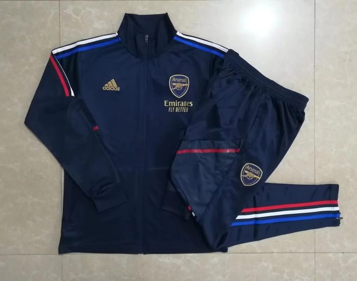 Arsenal 23-24 Long Zip Jacket Navy Blue - 图片 9