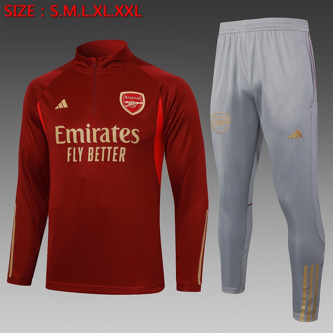 JER-4040_1 Arsenal 23-24 Half-Zip Jacket Maroon - 图片 1