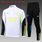 Arsenal 23-24 White Half-Zip Jacket Kids