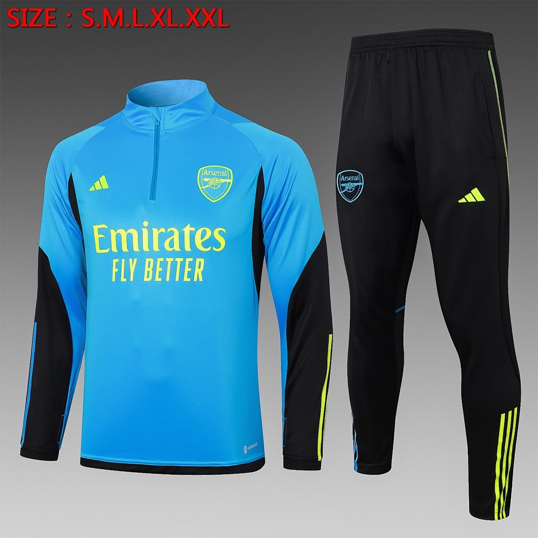 JER-4043_1 Arsenal 23-24 Half Zip Jacket Lake Blue - 图片 1