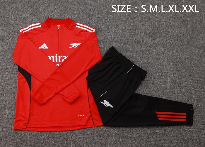 Arsenal Red Half-Zip Jacket - 图片 2