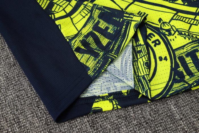 Manchester City 24-25 Green Splatter Short Sleeve Training Shirt - 图片 4