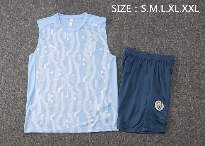 Manchester City 24/25 Vest Light Blue Spray - 图片 2