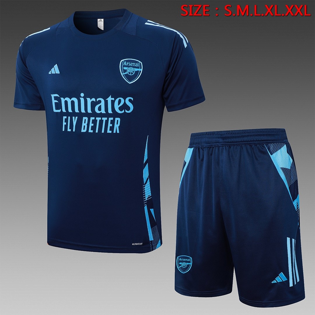 JER-4049_1 Arsenal 24-25 Short Sleeve Training Jersey Blue - 图片 1