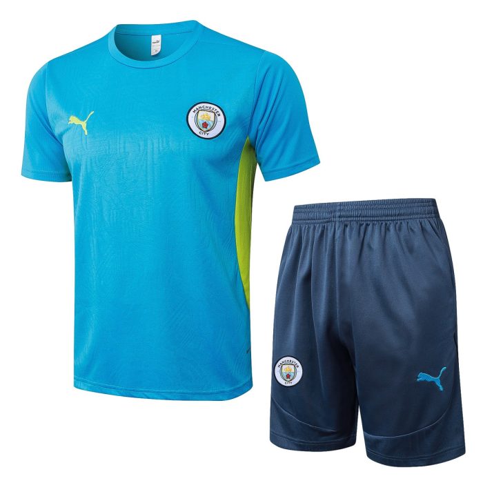 Manchester City 24-25 Light Blue Short Sleeve Training Suit - 图片 8