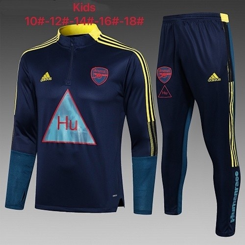 JER-4054_1 Arsenal 21-22 Half-Zip Jacket Kids Blue - 图片 1