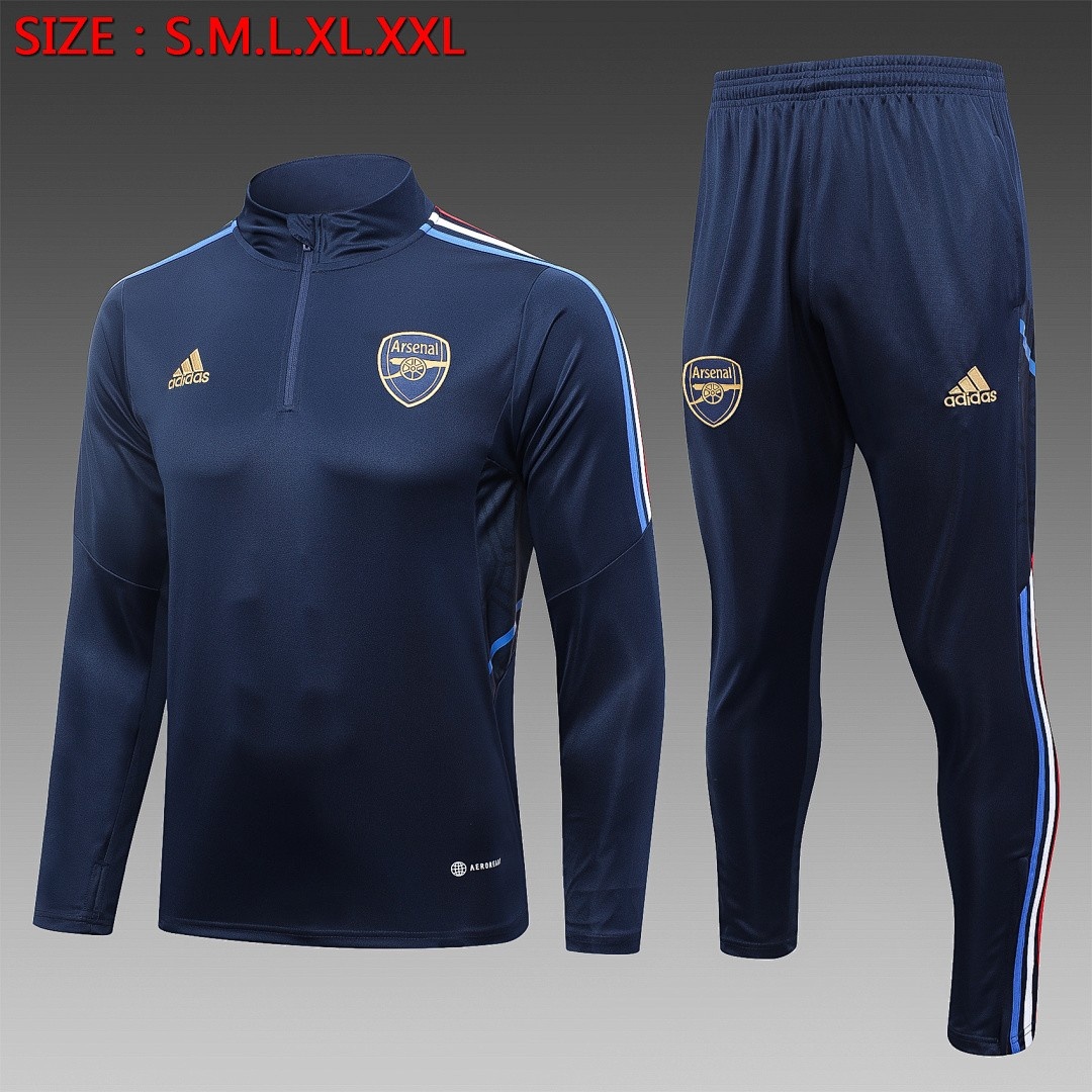JER-4061_1 Arsenal 23-24 Half-Zip Jacket Navy Blue - 图片 1