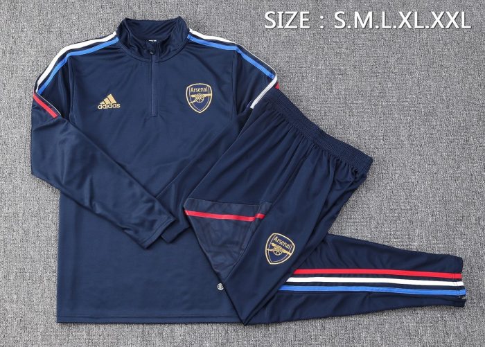 Arsenal 23-24 Half-Zip Jacket Navy Blue - 图片 7