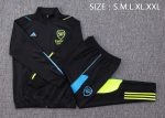 Arsenal 23-24 Long Zip Jacket Black - 图片 2