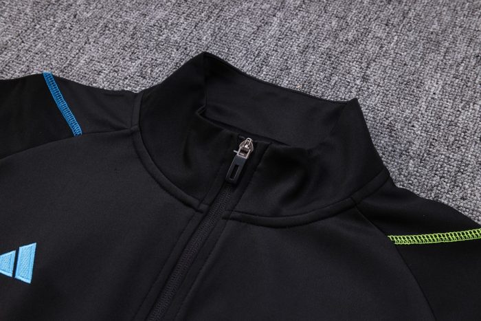 Arsenal 23-24 Long Zip Jacket Black - 图片 7