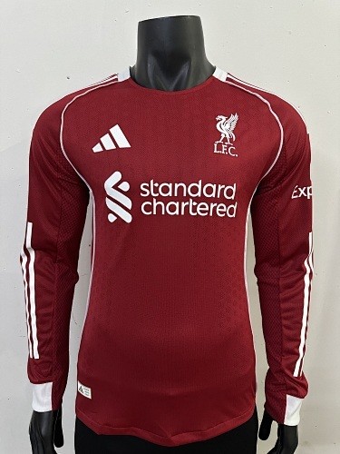 JER-4074_1 Liverpool FC 2024-2025 Home Player Version Long Sleeve Jersey - 图片 1