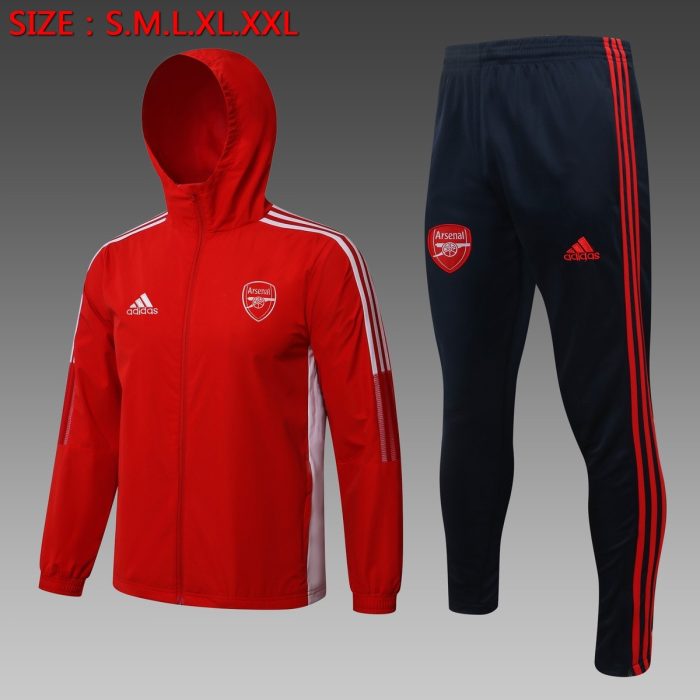 Arsenal 21-22 Red Windbreaker - 图片 4