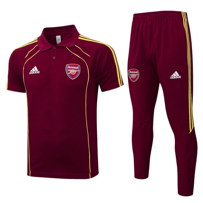 Arsenal Maroon Retro Polo - 图片 8