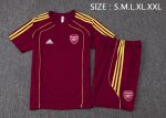 Arsenal Maroon Retro Short Sleeve Jersey (Yellow Trim) - 图片 2
